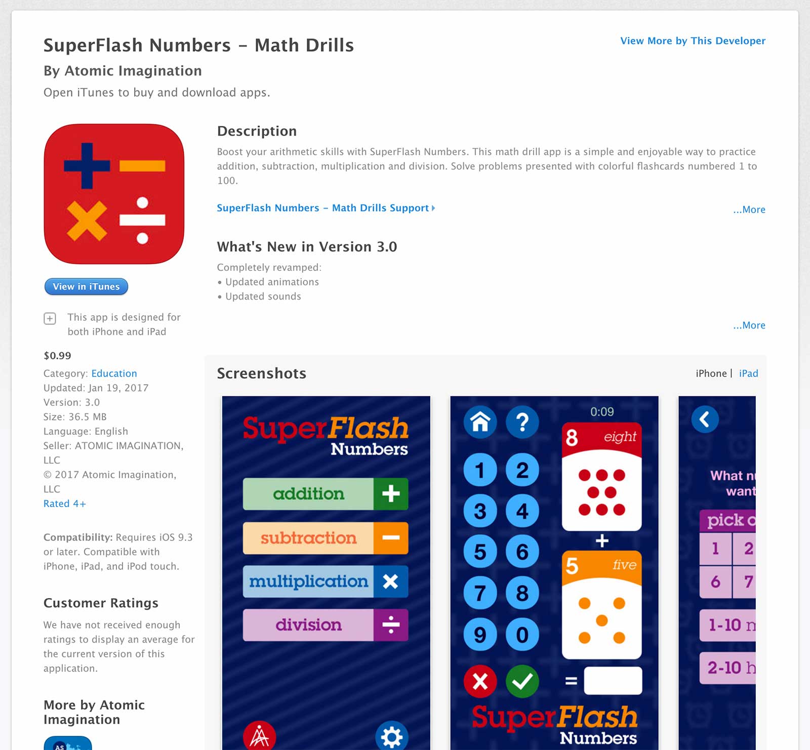 SuperFlash Numbers App