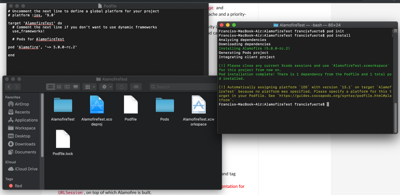 Save your podfile and run pod install