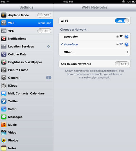 Charles WiFi Settings