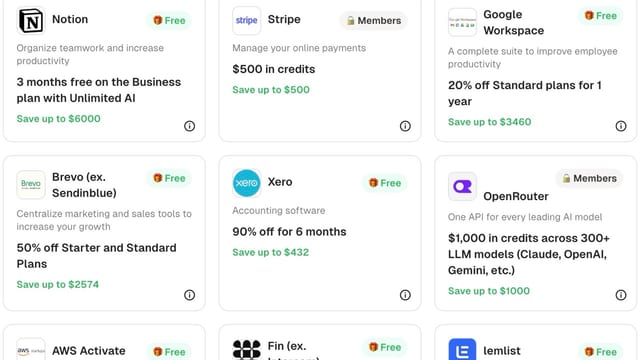 SaaS deals and discounts catalog