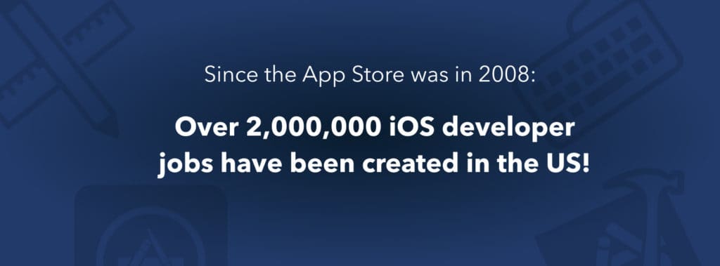 Since the app store was launched, over 2 million jobs have been created in the US.