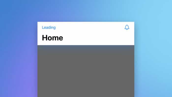 SwiftUI navigation bar buttons shown in the iOS simulator