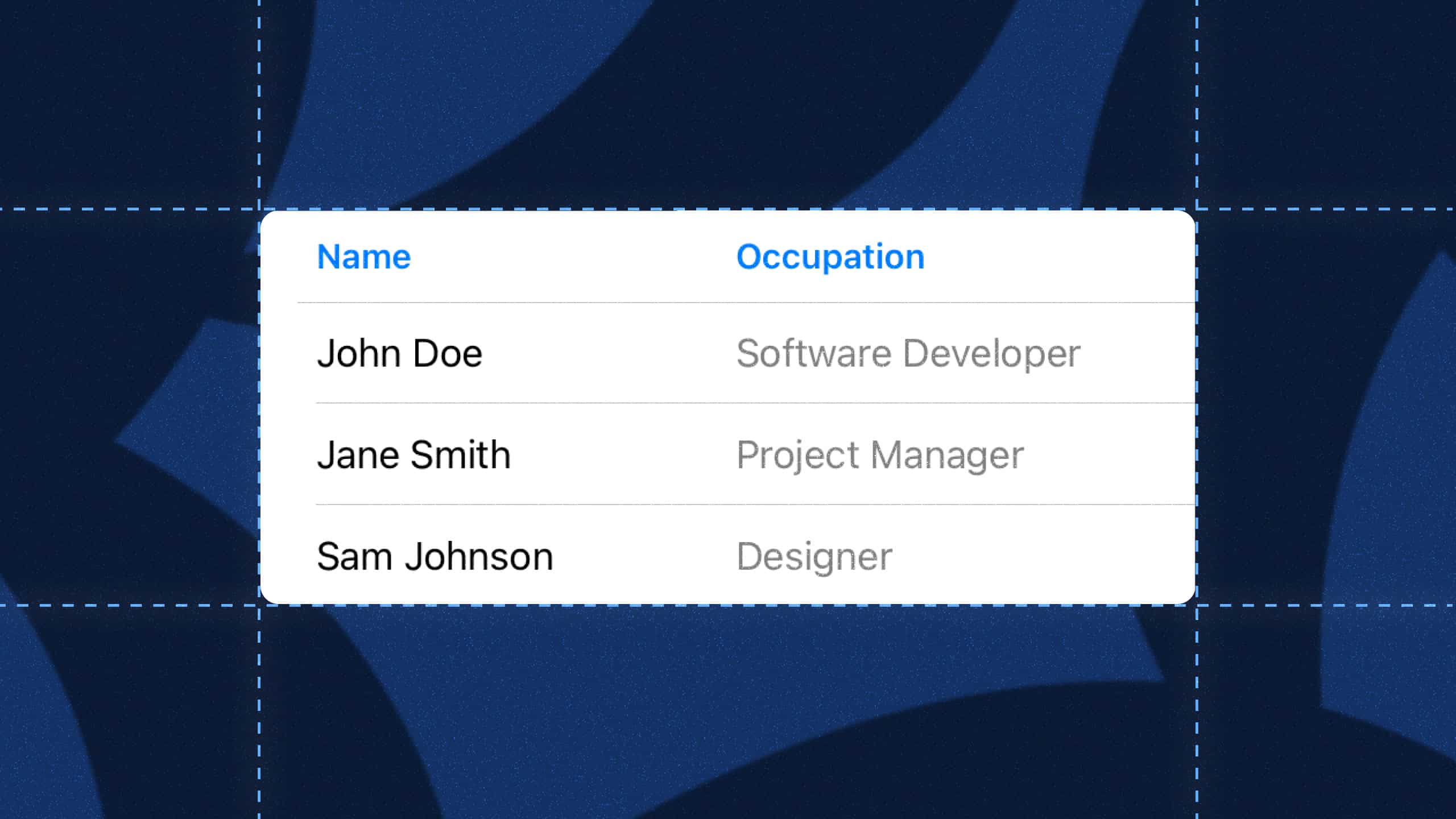 SwiftUI Table Tutorial