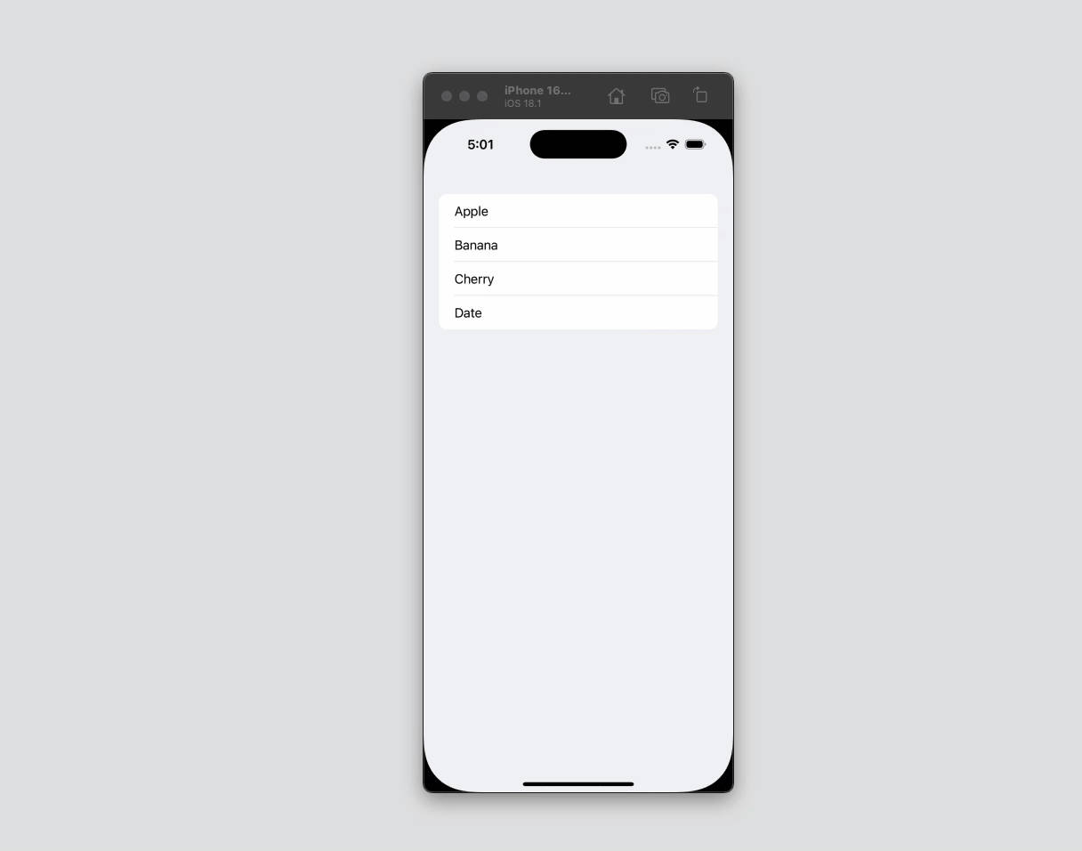 SwiftUI swipe actions example in a list