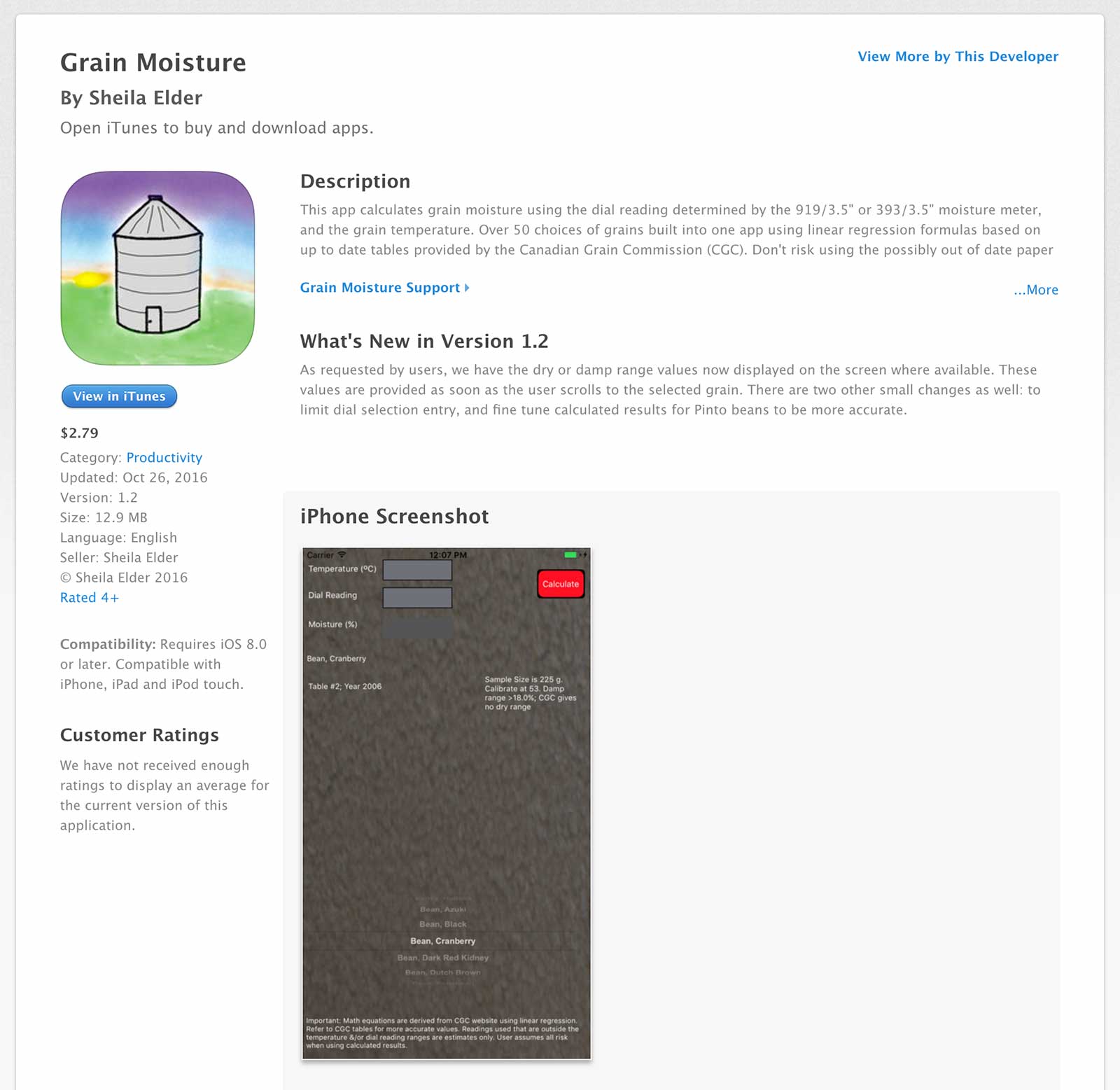 Grain Moisture App