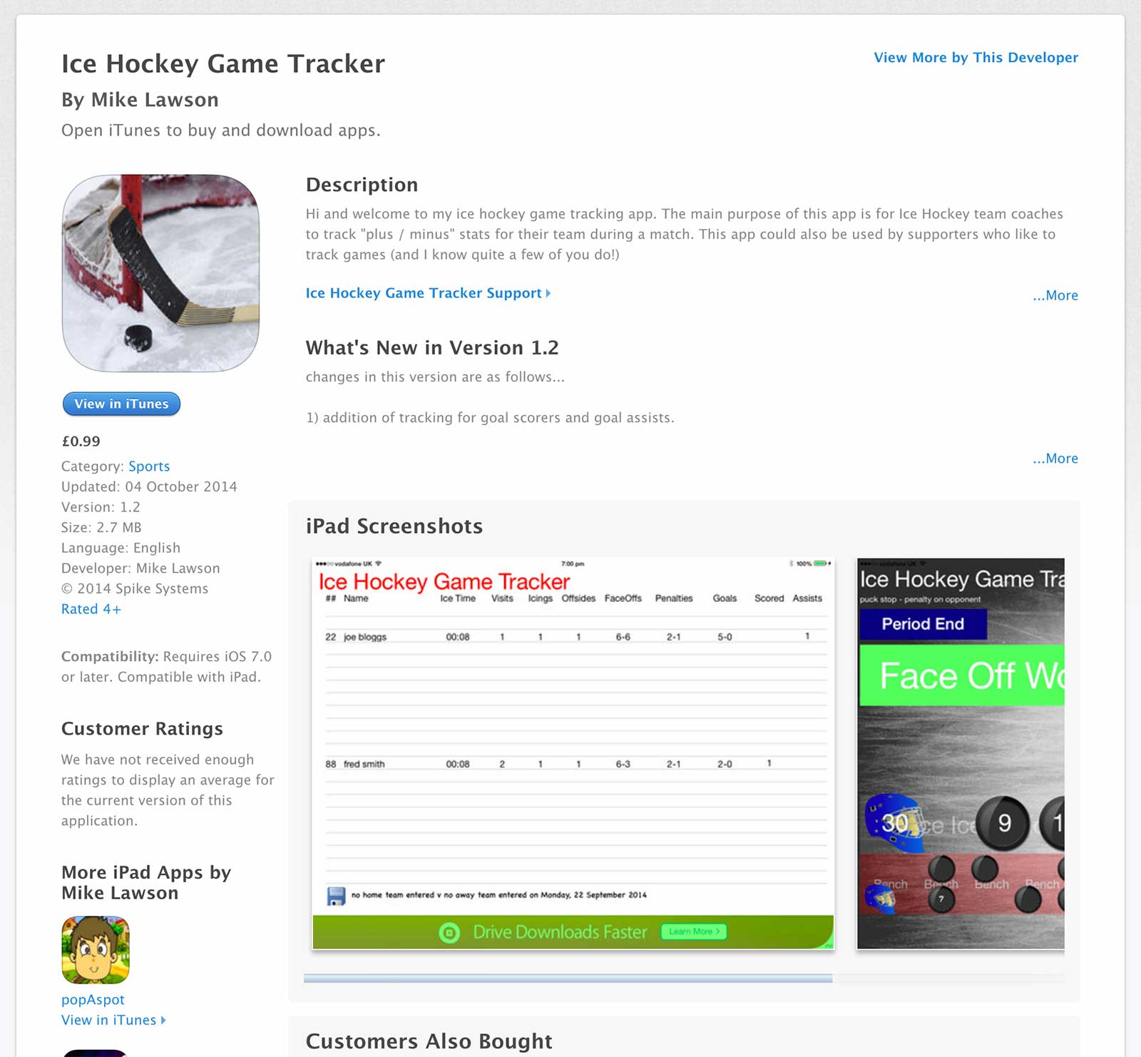 Ice Hockey Game Tracker App