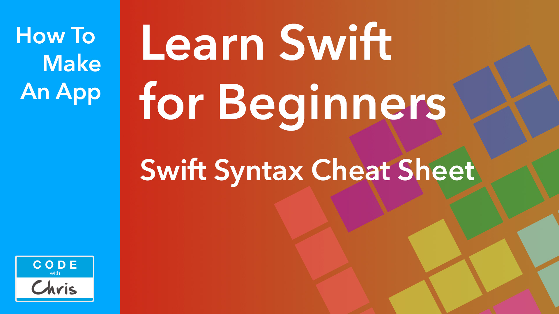 Downloadable Swift programming language cheat sheet