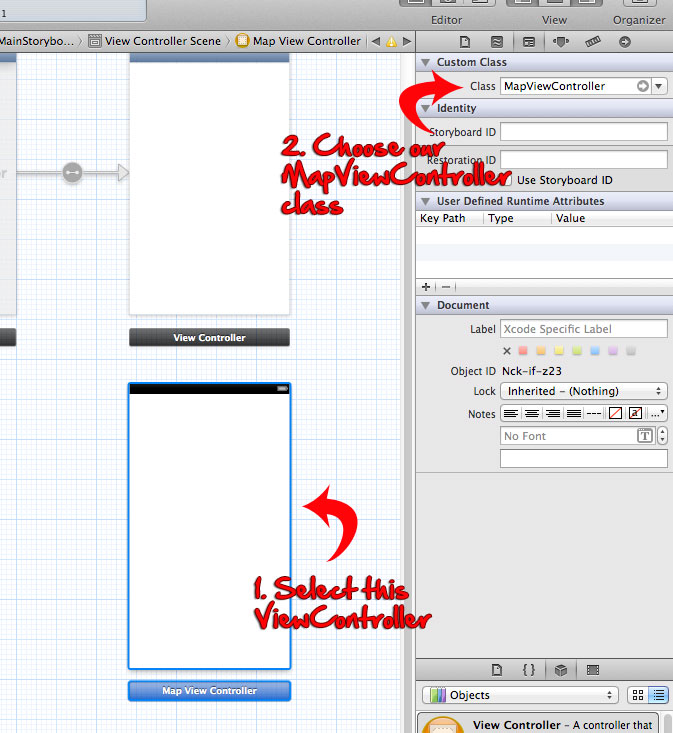 uses storyboards for the presentation layer created in xcode