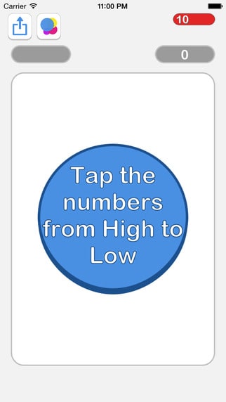 High To Low Numbers App