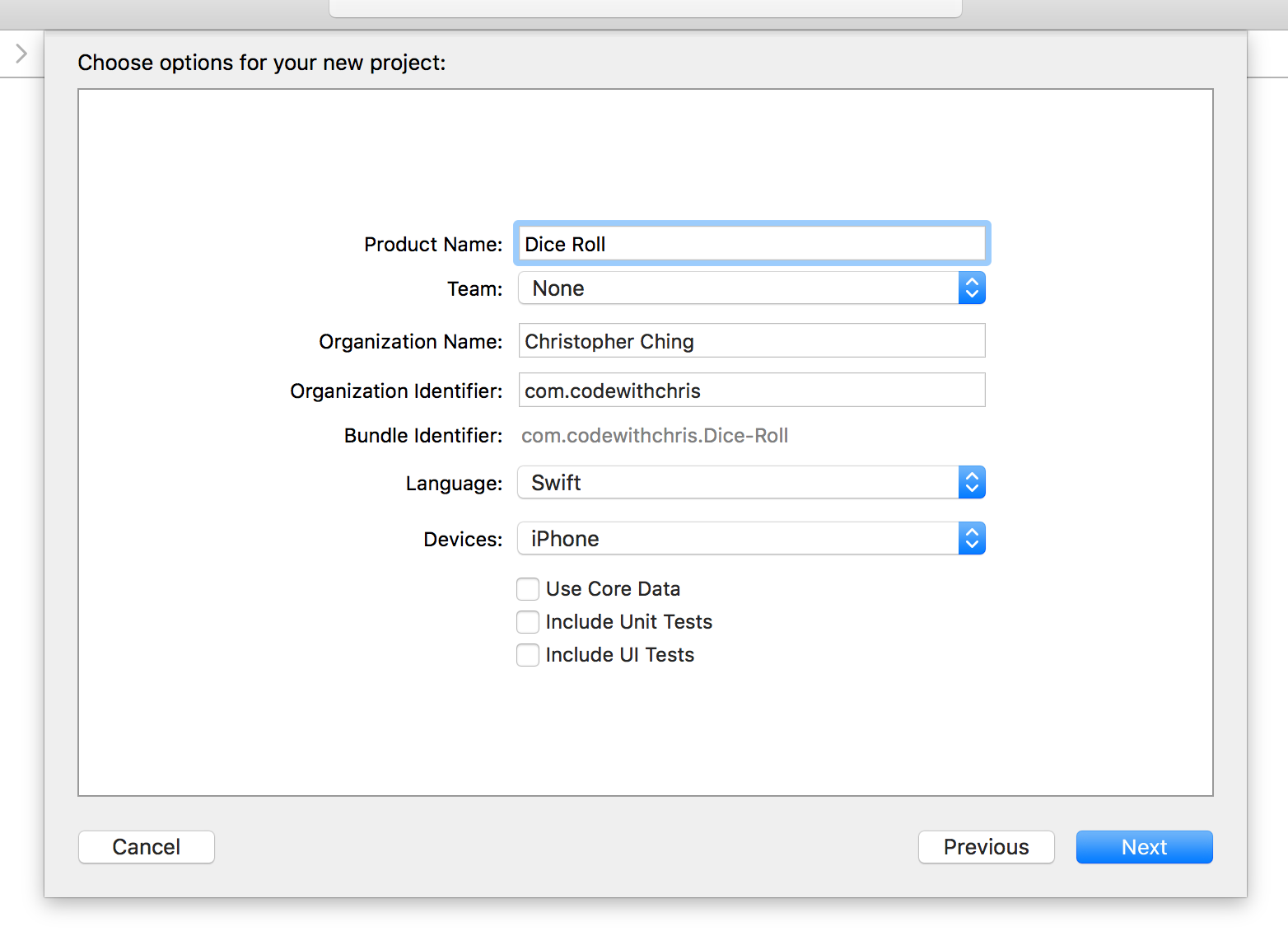 Xcode Project Configuration