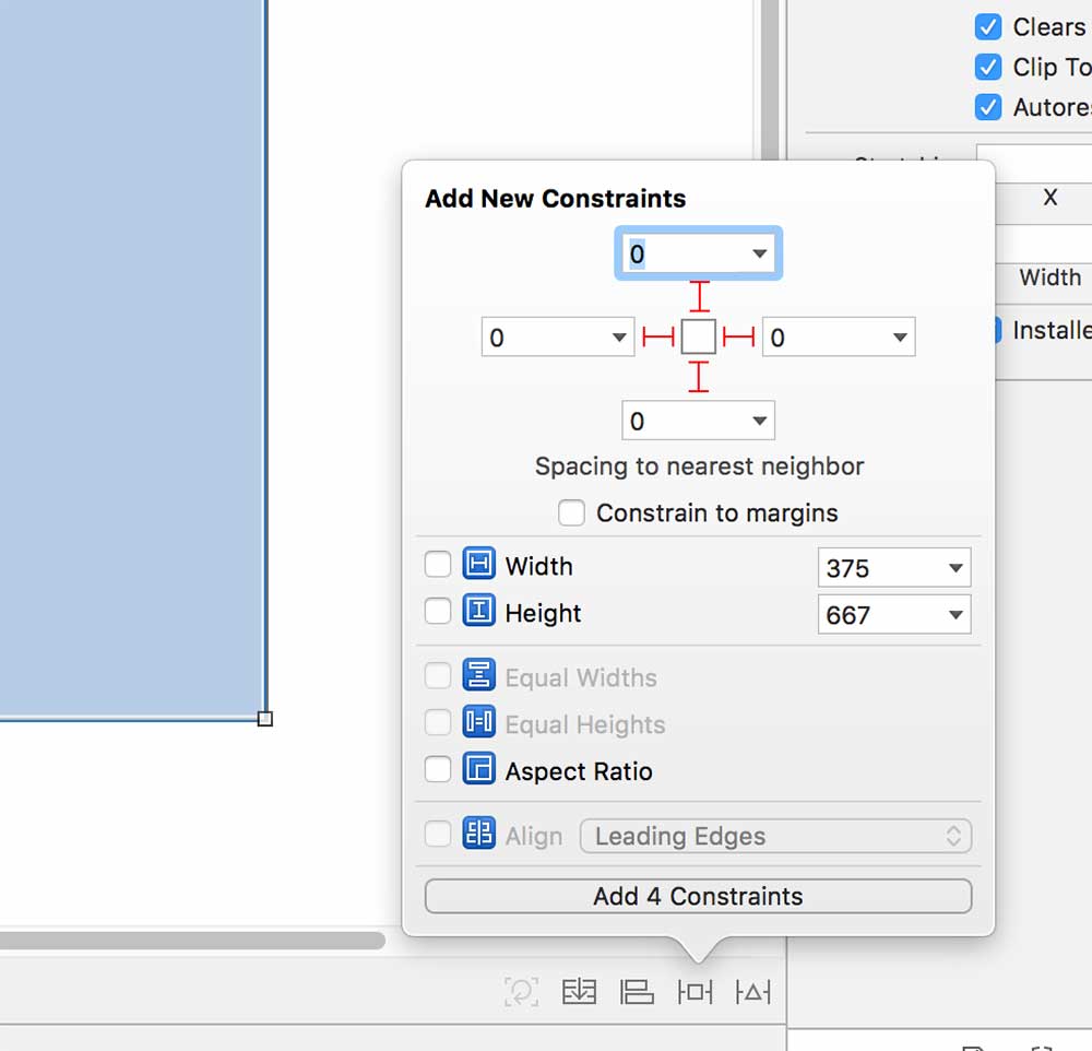 Setting constraints for mapview