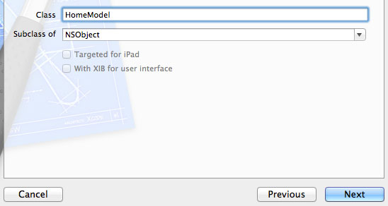 Adding the model to the xcode project
