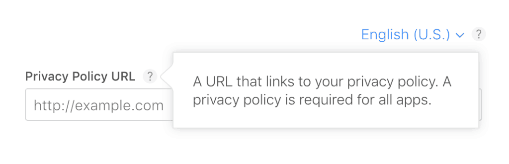 App privacy policy
