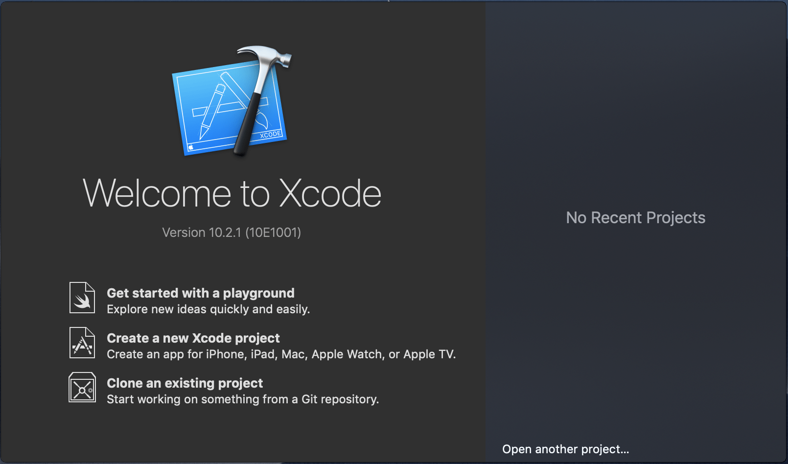 Welcome to Xcode