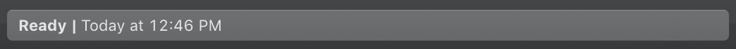 Xcode Status Bar