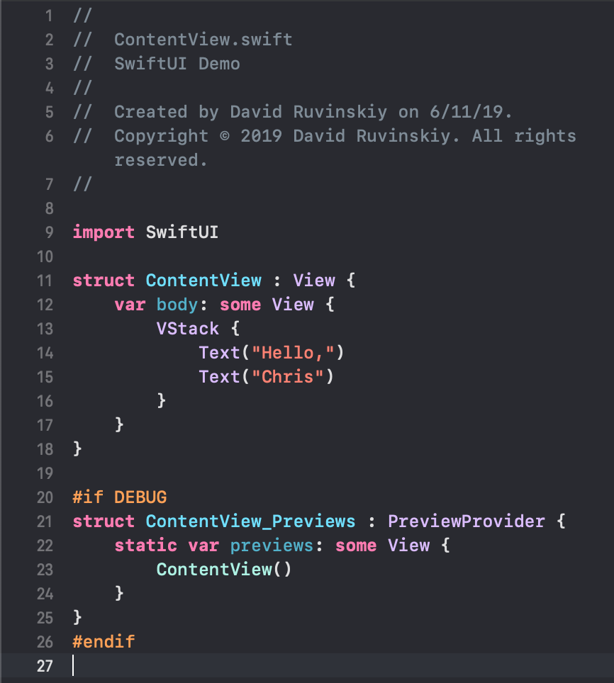 Vstack with two TextViews