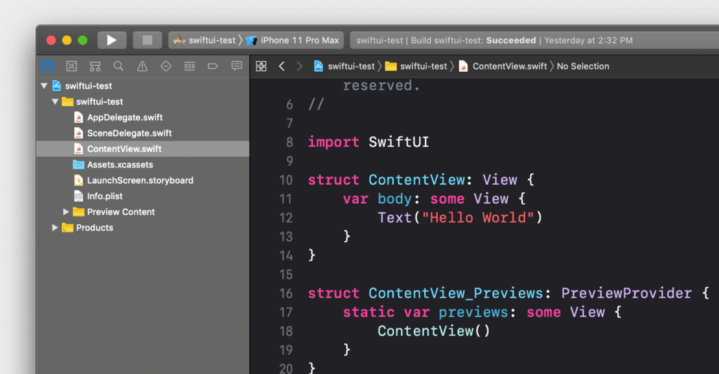 The ContentView.swift is where your UI code is